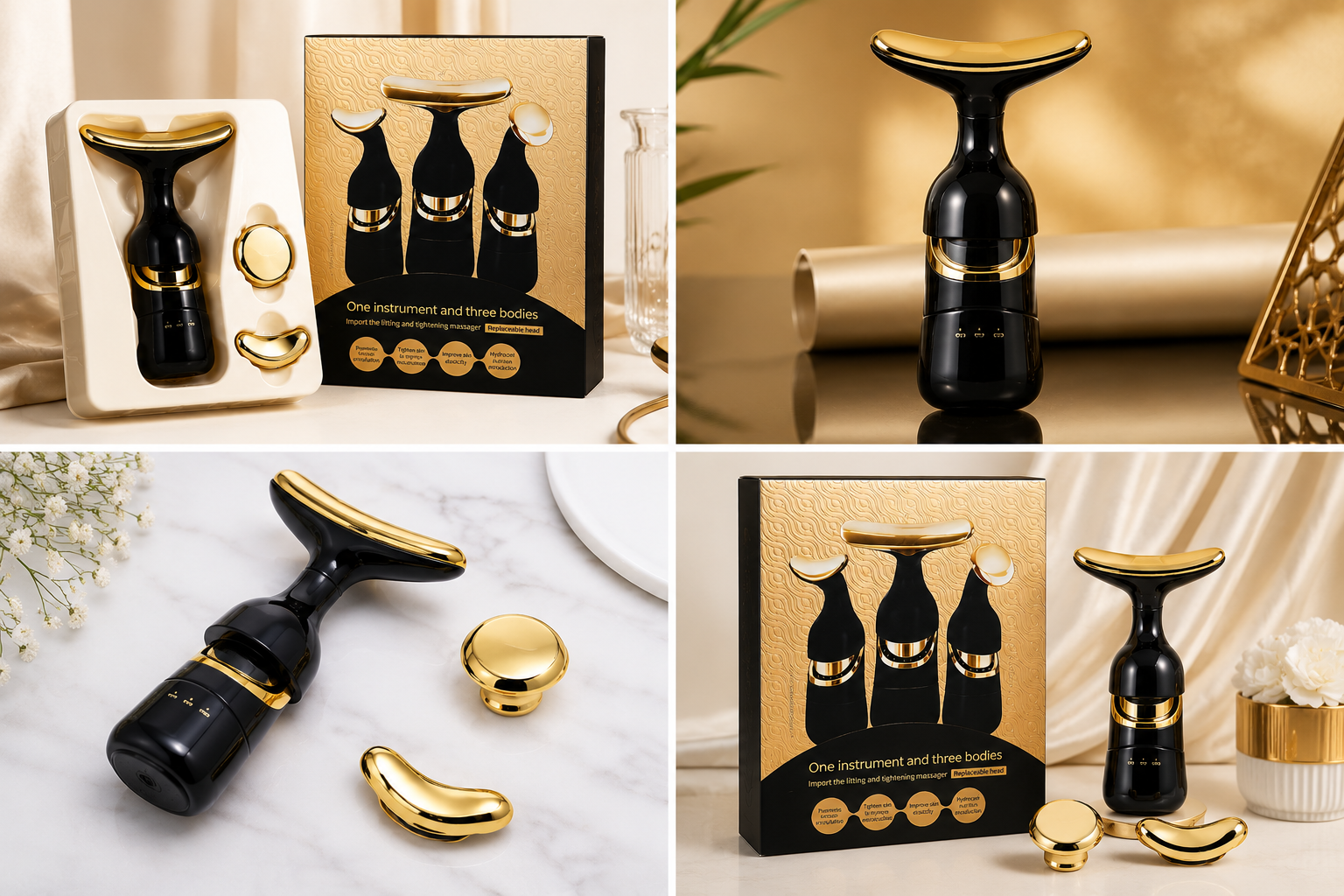 Masajeador Facial 3 en 1 con Luz LED — Rejuvenece tu piel desde casa